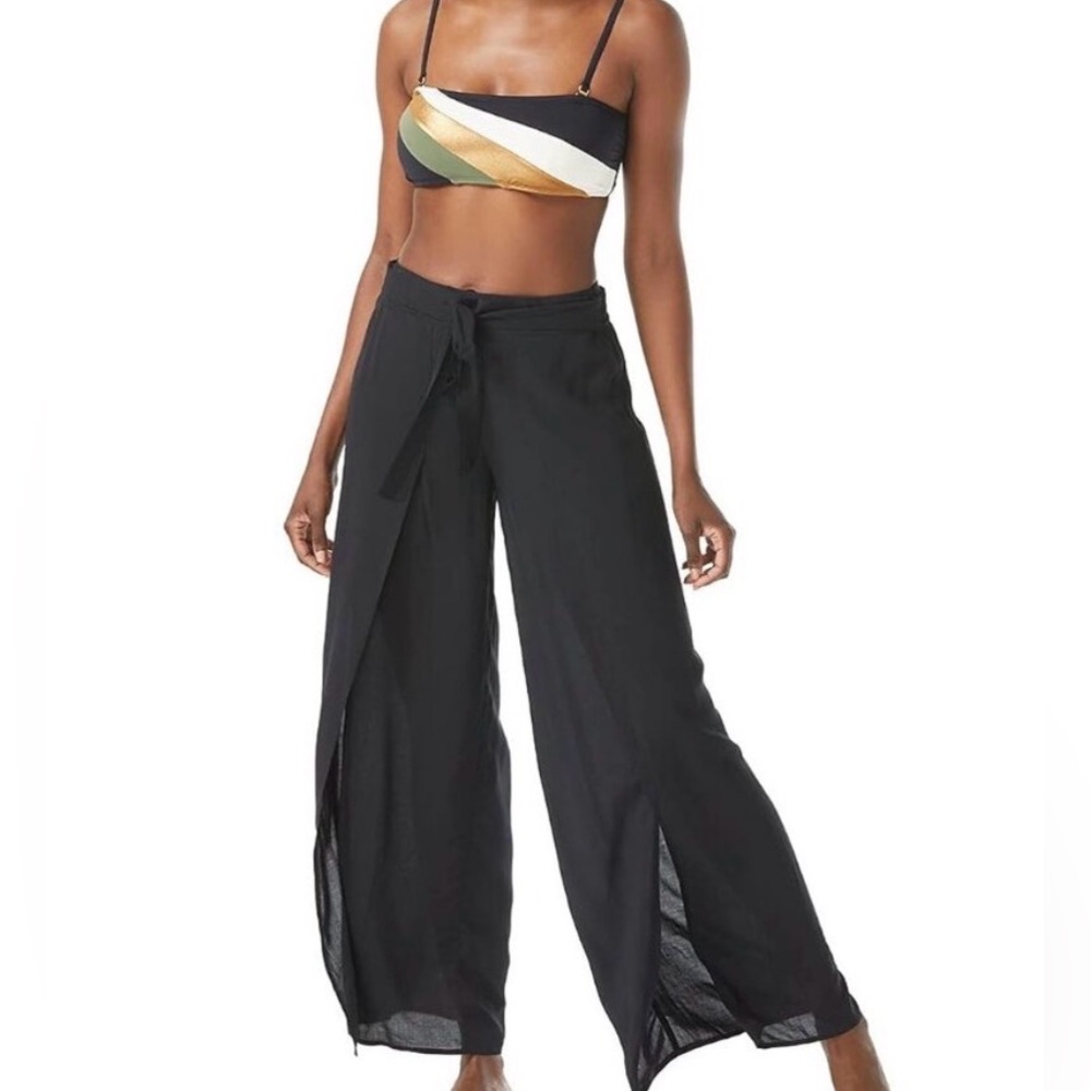 🌸 Vince Camuto Serengeti Shades Wrap Tie Cover-up Pant Sm🌸